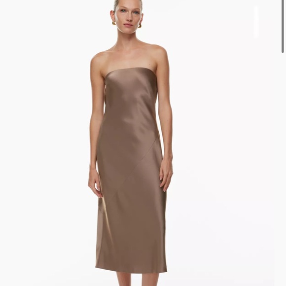 Ten by Babaton Aritzia Inquire Satin Dress - Picture 1 of 9
